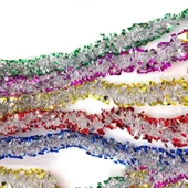 Mavi Gümüş Renk 4 Cm Genişlik Garland Çift Renk Sim Süs 180 Cm - 2