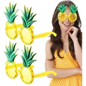 Tropikal Hawaii Ananas Şekilli Parti Gözlüğü 9.5 X 14 Cm - 1