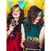 Dolar Şekilli Metalize Parti Gözlüğü 6 Adet - 4