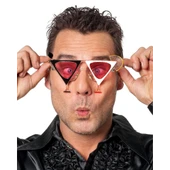 Siyah Beyaz Renk Martini Parti Gözlüğü - 1