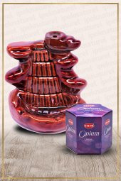 Geri Akışlı Şelale Temalı Kahve Tütsülük No:5 Ve Opium Konik Tütsü 40 Adet - 1