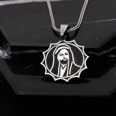 Hz. Ali Portreli Gümüş Erkek Kolye - 2