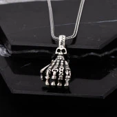 Kurukafa Karartmalı Gümüş Erkek Kolye - 2