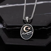 Atatürk İmzalı Ayyıldız Gümüş Erkek Kolye - 1