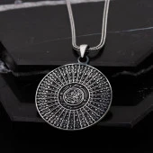 Karartmalı Esmaül Hüsna Gümüş Erkek Cevşen Kolye - 1