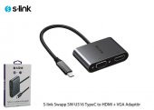 S-link Swapp SW-U516 TypeC to HDMI + VGA Adaptör - 3