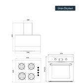 Kumtel Siyah Cam Digital Dokunmatik Ankastre Set - 8 Program thumbnail 5