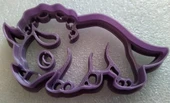Byr3D Triceratops Dinozor Çerez Kurabiye Kesici T4838243 Sadece Plastik Aparattır - 1
