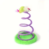 TİNEKE Yaylı Fareli Çember Hacı Yatmaz Kedi Oyuncağı 23x14 Cm 1 adet thumbnail 3