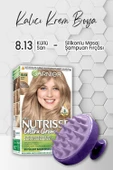 Garnier Nutrisse Yoğun Besleyici Krem Saç Boyası 8.13 Küllü Sarı ve Şampuan Fırçası Mor - 1