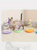 TİNEKE Yaylı Fareli Çember Hacı Yatmaz Kedi Oyuncağı 23x14 Cm 1 adet thumbnail 4