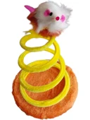 TİNEKE Yaylı Fareli Çember Hacı Yatmaz Kedi Oyuncağı 23x14 Cm 1 adet thumbnail 6