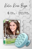 Garnier Nutrisse Yoğun Besleyici Kalıcı Krem Saç Boyası 6 Koyu Kumral ve Şampuan Fırçası Mavi - 1