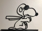 Byr3D Snoopy Uçan As Duvar Sanatı T5561876 Sadece Plastik Aparattır - 3