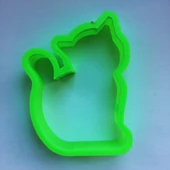 Byr3D Çerez Kurabiye Kesici Kedi  T2706897 Sadece Plastik Aparattır - 1