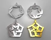 Byr3D Genişletilebilir Beşgen Kolye/Anahtarlık T693893 Sadece Plastik Aparattır - 1
