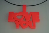 Byr3D Sevgililer Gününe Özel I_Love_You Anahtarlık Kolye T1320469 Sadece Plastik Aparattır - 1