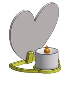 Byr3D Litofan Çay Işığı T2862957 Sadece Plastik Aparattır - 3