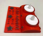 Byr3D 2-Bit Advent Çay Işık Tutucu T3209155 Sadece Plastik Aparattır - 2