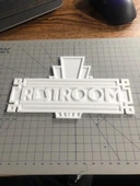 Byr3D Art Deco Tuvalet Tabelası T5416917 Sadece Plastik Aparattır - 1