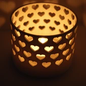 Byr3D Çay Işığı Kalpli Mumluk T4316646 Sadece Plastik Aparattır - 2