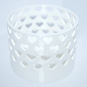 Byr3D Çay Işığı Kalpli Mumluk T4316646 Sadece Plastik Aparattır - 1