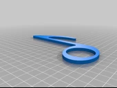 Byr3D Müzik Notası Duş Perdesi Çubuk Kancaları T4730734 Sadece Plastik Aparattır - 1