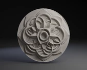 Byr3D Lotus Motifi Geometrik Duvar Sanatı P833362 Sadece Plastik Aparattır - 1