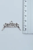 Metallica Gümüş Kaplama Örme Zincir Kolye - 3