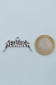 Metallica Gümüş Kaplama Örme Zincir Kolye - 4