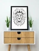 Byr3D Aslan Duvar Heykeli 2D Siyah 3107831 Sadece Plastik Aparattır thumbnail 2