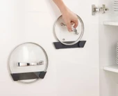 Byr3D Tencere Kapakları İçin Dolap Kapağı Düzenleyicisi 4 Adet Siyah 6482462 Sadece Plastik Aparattır - 2