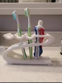 Byr3D Diş Fırçası Tutucu 3 Fırça İçin Beyaz 5151237 Sadece Plastik Aparattır - 1