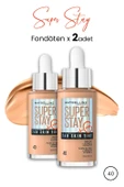 Maybelline Super Stay 24H Skin Tint Fondöten 40 30 ml x 2 Adet - 1