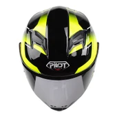 Pilot Alpha SV Black/Fluo Gloss Full Face Kask - 3