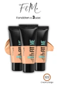 Maybelline Fit Me Matte+Poreless Fondöten 30 ML Creamy Beige 122 x 3 Adet - 1