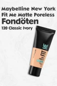 Maybelline Fit Me Matte Poreless Fondöten 120 Classic Ivory - 1