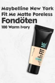 Maybelline Fit Me Matte Poreless Fondöten 100 Warm Ivory - 1