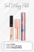 Maybelline New York Fit Me Kapatıcı 15, Sky High Waterproof Maskara Black ve Dudak Parlatıcı 007 Amber - 1