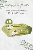 Sleepy Doğal Zeytinyağlı Ve Pamuklu Islak Bebek Havlusu 50 x 8 Adet (400 Yaprak) - 1