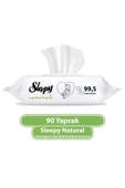 Islak Havlu Mendil 90 Yaprak Natural Yenidoğan 2 Li Set 180 Yaprak Plastik Kapaklı - 3