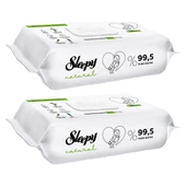 Sleepy Islak Havlu Mendil 90 Yaprak Natural Yenidoğan 2 Li Set 180 Yaprak Plastik Kapaklı - 1