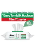 Easy Clean Beyaz Sabun Katkılı Yüzey Temizlik Havlusu 3x100 (300 YAPRAK) Intermop Slim Cam Bezi thumbnail 1