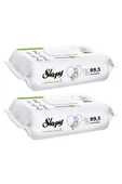 Islak Havlu Mendil 90 Yaprak Natural Yenidoğan 2 Li Set 180 Yaprak Plastik Kapaklı - 1
