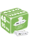 Islak Havlu Mendil 90 Yaprak Natural Yenidoğan 48 Li Set 4320 Yaprak Plastik Kapaklı thumbnail 1