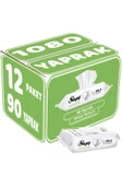 Islak Havlu Mendil 90 Yaprak Natural Yenidoğan 12 Li Set 1080 Yaprak Plastik Kapaklı thumbnail 1