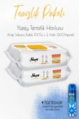 Düvenci Temizlik Paketi 3 (Arap Sabunu Temizlik Havlusu 200 Yaprak ve Toz Kovar) - 1