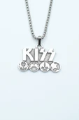 Kiss Gümüş Kaplama Örme Zincir Kolye thumbnail 1