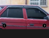 Skoda Favorit 1993 ve Üzeri Cam 4 Parça Çıtası Krom Paslanmaz Çelik thumbnail 1
