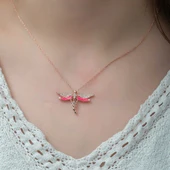 samur parti parti aksesuar & kostüm Gümüş Yusufçuk Bayan Kolye thumbnail 3